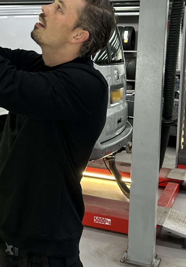 Patrick van Leijenhorst aan het werk